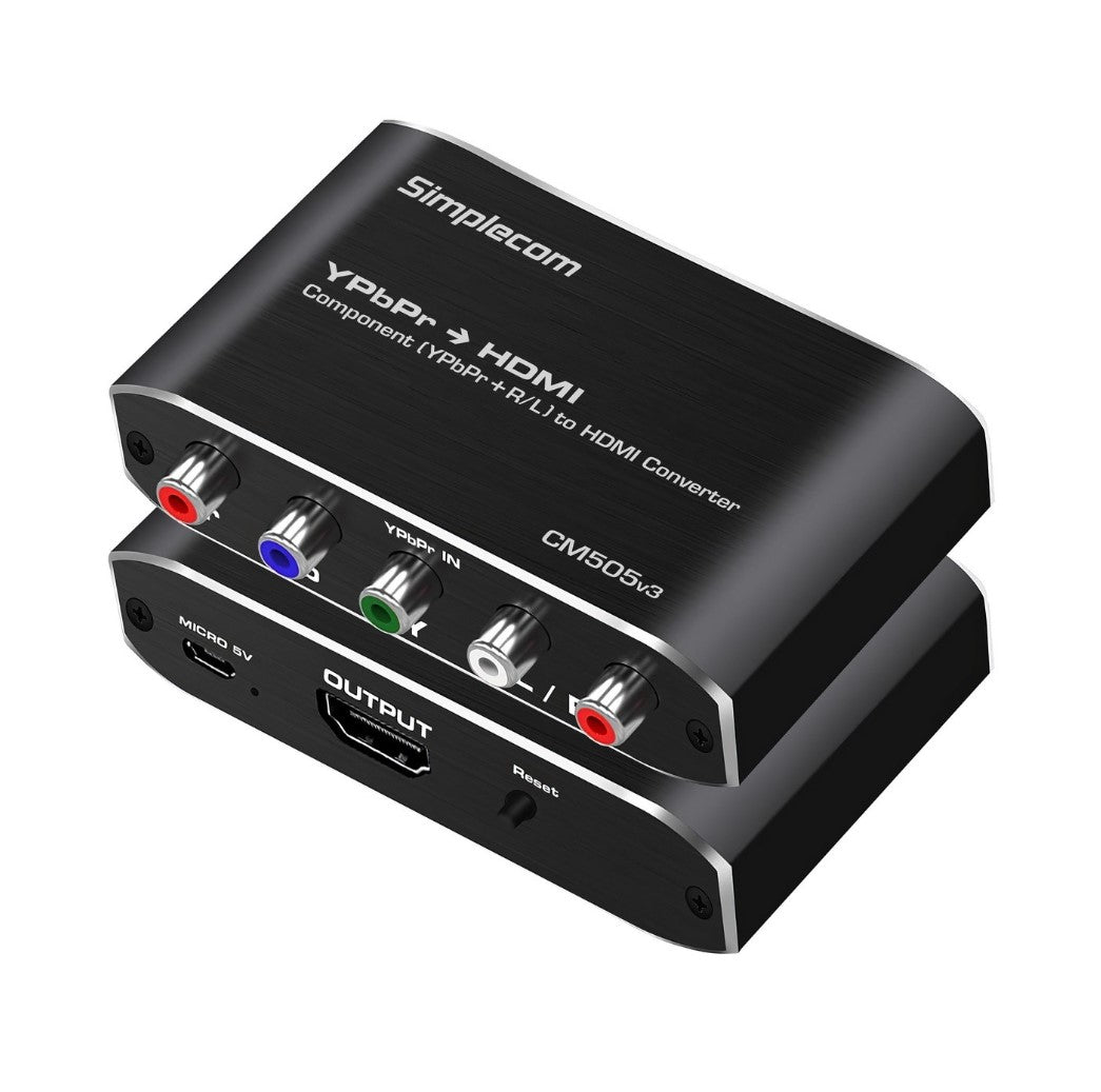 Simplecom CM505v3 Component (YPbPr + Stereo R/L) to HDMI Converter Full HD 1080p Simplecom CM505v3 Component (YPbPr + Stereo R/L) to HDMI Converter Full HD 1080p